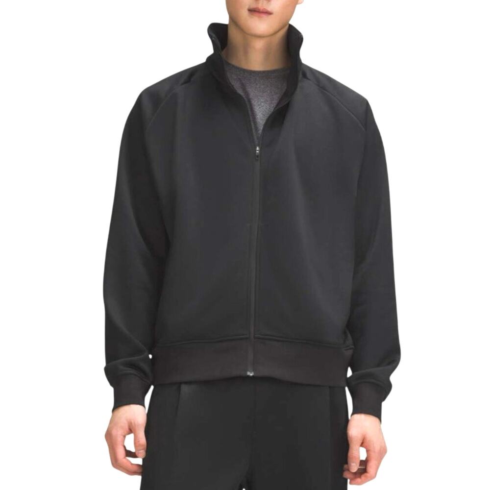 Lululemon Fleece Training Track Jacket Black Zip Front Men's Size Extra Large